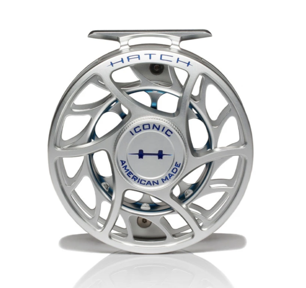 Hatch Iconic 7 Plus Fly Reel Clear Blue Back